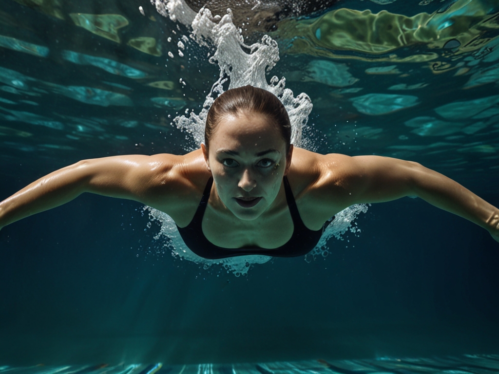 Aqua fitness class in action